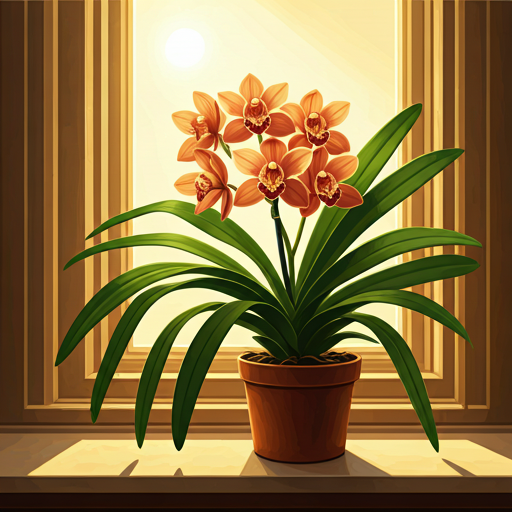 Cymbidium in the sun.