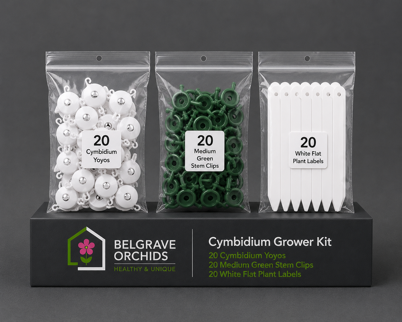 Cymbidium Grower Kit — Yoyos, Clips & Labels