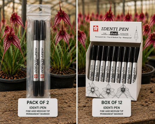 iDenti-Pen Permanent Marking Pen showing cap detail and tip size markings