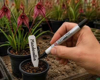iDenti-Pen Permanent Marking Pen showing dual-tip design and cap