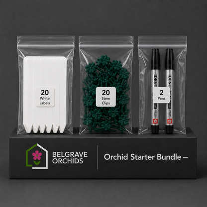 Orchid Starter Kit showing Labels, Clips and Marking Pen contents